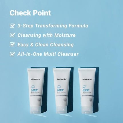Real Barrier Cleansing Oil Balm Deep Cleansing Makeup Remover 3.38 Fl. Oz. 100ml - Maison des fragrances