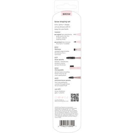 Real Techniques Brow Shaping Set with Spoolie, Brow Brushes, and Tweezers - Maison des fragrances