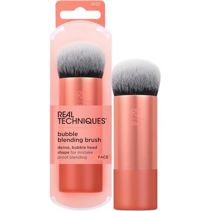 Real Techniques Bubble Blending Makeup Brush Multipurpose Face Brush for Liquid Cream and Powder Products Unique Bubble Brush Head Synthetic Bristles Vegan and Cruelty Free - Maison des fragrances