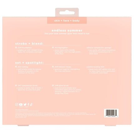 Real Techniques Endless Summer Makeup Brush Kit Premium Quality 6 - Piece Set for Face Foundation and Powder - Maison des fragrances