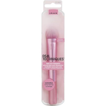 Real Techniques Light Layer Highlighter Makeup Brush for Cream and Powder Highlighter - Maison des fragrances