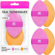 Real Techniques Miracle 2 - In - 1 Powder Puff Dual - Sided Full - Size Makeup Blending Puff Reversible Elastic Band Precision Tip Makeup Sponge & Powder Puff For Liquid Cream & Powder - Maison des fragrances