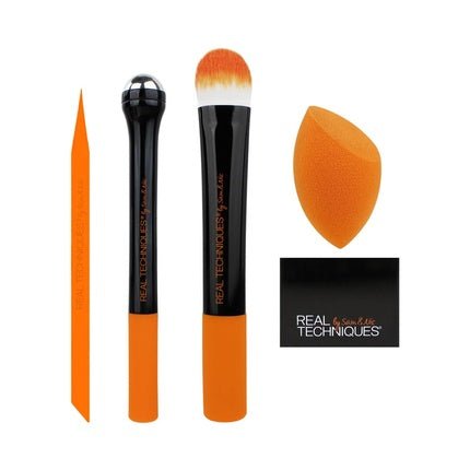 Real Techniques Prep and Prime Makeup Brush Set - Maison des fragrances