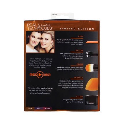Real Techniques Prep and Prime Makeup Brush Set - Maison des fragrances