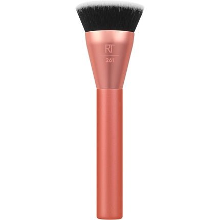 Real Techniques Snatch + Sculpt Contour Makeup Brush for Liquid & Cream Contour & Bronzer Flat Top & Oval Head Blending & Buffing Dense Synthetic Bristles Vegan & Cruelty Free - Maison des fragrances