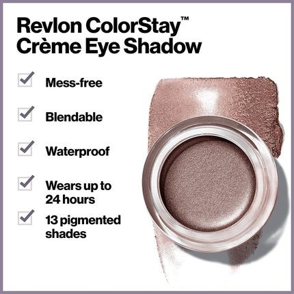 Revlon Colorstay Creme Eye Shadow Longwear Blendable Matte or Shimmer Eye Makeup with Applicator Brush in Turquoise 1 Count - Maison des fragrances