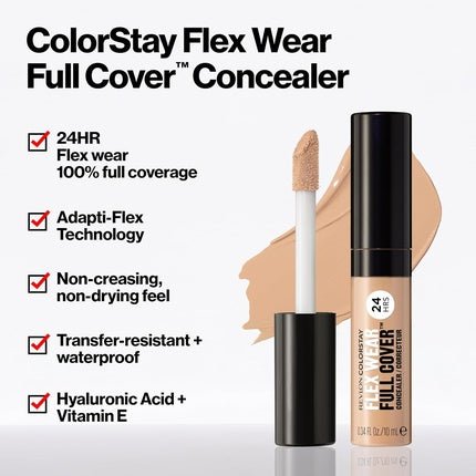 Revlon ColorStay Flex Wear Full Cover Concealer with Hyaluronic Acid and Vitamin E 05 Fair - Maison des fragrances