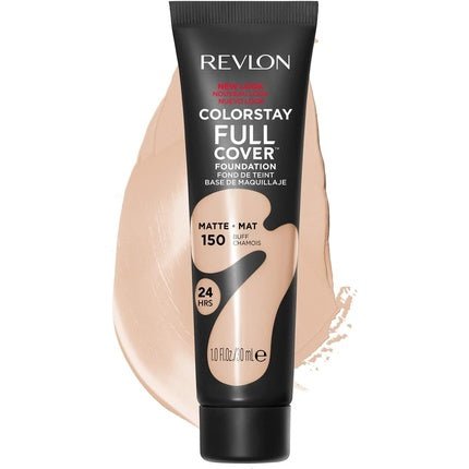 Revlon ColorStay Full Cover Longwear Matte Foundation Heat & Sweat Resistant Lightweight Face Makeup 30ml 150 Buff - Maison des fragrances