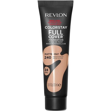 Revlon ColorStay Full Cover Longwear Matte Foundation Heat & Sweat Resistant Medium Beige 30ml - Maison des fragrances