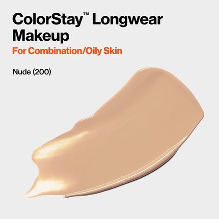 Revlon ColorStay Liquid Foundation for Combination & Oily Skin SPF 15 Medium - Full Coverage with Matte Finish 1.0oz Nude - Maison des fragrances