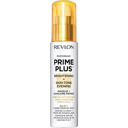 Revlon Prime Plus Makeup & Skincare Primer Brightening and Skin - Tone Evening with Vitamin C and Lactic Acid 30ml - Maison des fragrances