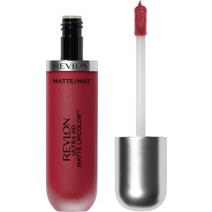 Revlon Ultra HD Matte Lipcolor Velvety Lightweight Matte Liquid Lipstick in Red/Coral 1 Count - Maison des fragrances