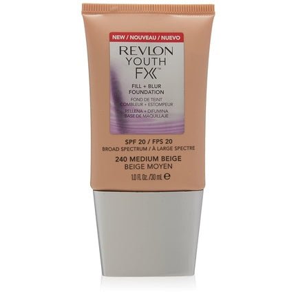 Revlon Youth FX Fill + Blur Foundation SPF20 Medium Beige 30ml - Maison des fragrances