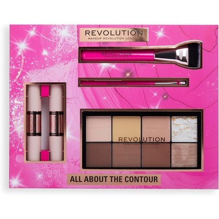 Revolution All About The Contour Gift Set Contour Sticks Brushes Palette - Maison des fragrances