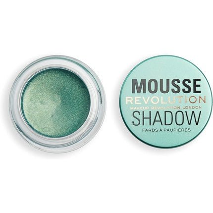 Revolution Beauty London Mousse Shadow Creamy Colour for Cheeks and Eyes Whipped Lightweight Formula Cream - to - Powder 4g Emerald Green - Maison des fragrances