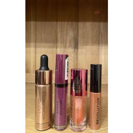 Revolution Glaze Lip Oil Highlighter Rose Gold Lip Cream 102 Sheer Brilliant 145 - Maison des fragrances