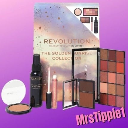 Revolution Golden Sunrise Collection Set - 5 Full Size Pieces for Eyes, Lips, and Face - Maison des fragrances