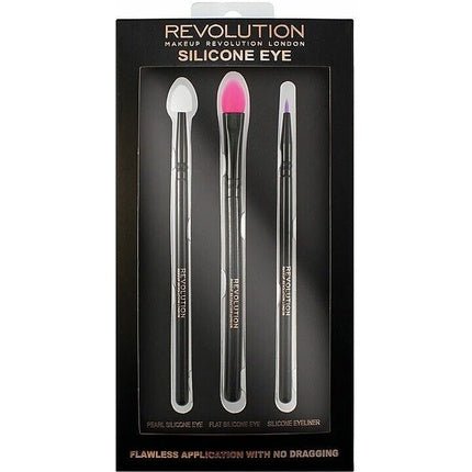 Revolution Makeup Silicone Eye Brush Set 3 Pieces - Brand New Sealed Box - Maison des fragrances