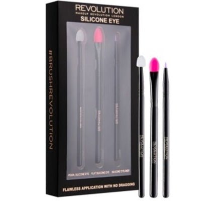 Revolution Makeup Silicone Eye Brush Set 3 Pieces - Brand New Sealed Box - Maison des fragrances