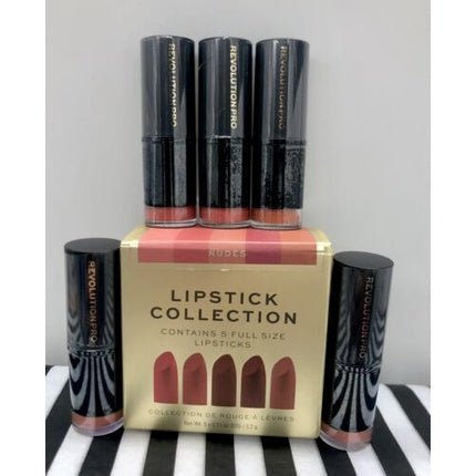Revolution Pro NUDES Lipstick Collection 5 Full Size Lipsticks 0.11oz - Maison des fragrances