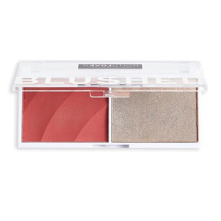Revolution Relove Blushed Duo Blush and Highlighter - Cute - Maison des fragrances