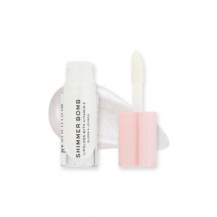 Revolution Shimmer Bomb Lip Gloss with Vitamin E Shimmery Finish 6 Colors Light Beam - Maison des fragrances