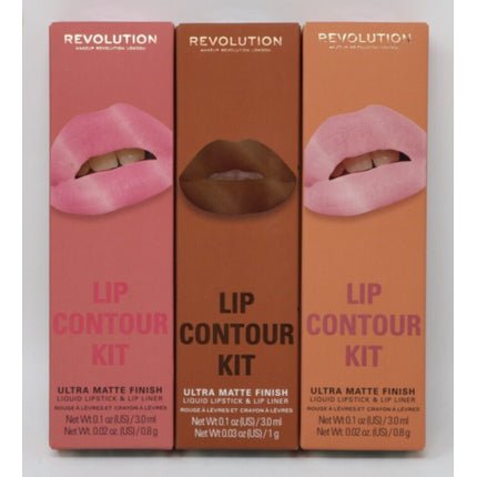 Revolution Ultra Matte Finish Lip Contour Kit with Liquid Lipstick and Lip Liner - Maison des fragrances
