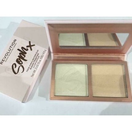 Revolution X Soph Face Highlighter Duo Palette Sugar Frosting - New and Boxed - Maison des fragrances