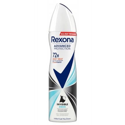 Rexona Advanced Protection Invisible Aqua Antiperspirant Déodorant (Déo) Mixte 150ml - Maison des fragrances