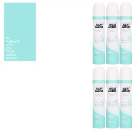 Right Guard Women Total Defence 5 Pure 0% Alcohol 0% Perfume 250ml - Maison des fragrances