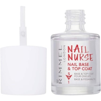 Rimmel 5 - in - 1 London Nail Nurse Care Nail Base and Top Coat Transparent 12ml - Maison des fragrances