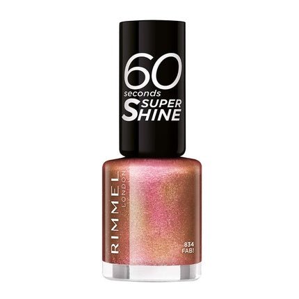 Rimmel 60 Seconds Glitter Nail Polish 8ml 834 Fab - Maison des fragrances