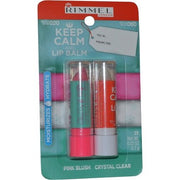 Rimmel Keep Calm And Lip Balm 3.7g - 020 Pink Blush & 060 Crystal Clear - Maison des fragrances