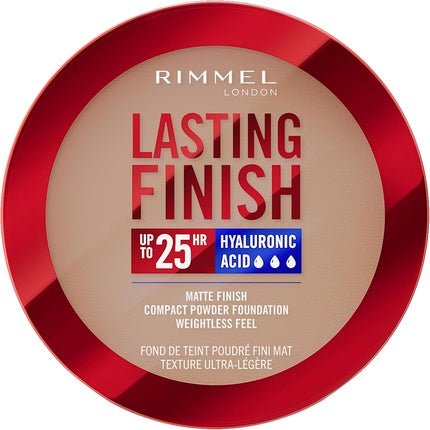 Rimmel Lasting Finish 25 HR Compact Foundation 009 Honey Matte Buildable Coverage Powder - to - Cream Anti - Pollution Shields SPF 20 Hyaluronic Acid Waterproof Hides Imperfections - Maison des fragrances