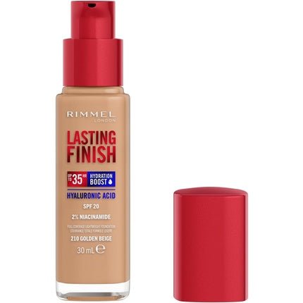 Rimmel Lasting Finish 35h Moisturizing And Long - Lasting Concealing Foundation With Spf20 - 210 Golden Beige, 30ml - Maison des fragrances