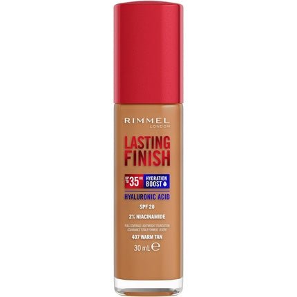 Rimmel Lasting Finish 35HR Foundation 407 Warm Tan - Maison des fragrances