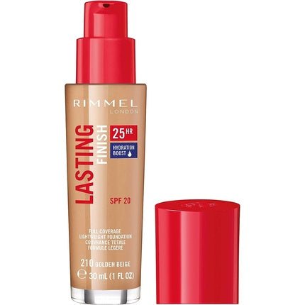 Rimmel Lasting Finish SPF 20 Foundation 210 Golden Beige 30mL - Maison des fragrances
