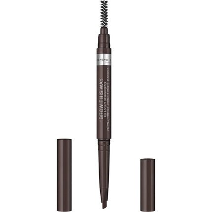 Rimmel London Brow This Way Fill & Sculpt Eyebrow Definer Dark Brown - Maison des fragrances