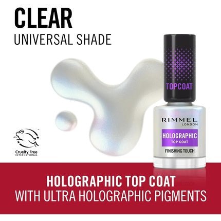 Rimmel London Holographic Nail Polish Top Coat - Maison des fragrances
