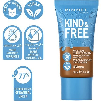 Rimmel London Kind & Free Skin Tint Foundation 503 Mocha 30ml - Maison des fragrances