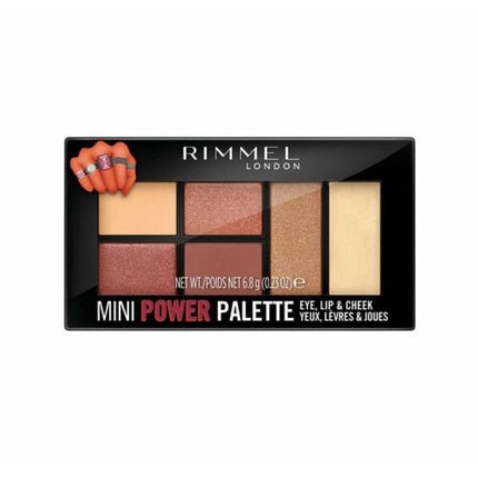 Rimmel London Mini Power Palette eyeshadow, lips and face palette 006 Fierce 6.8 g - Maison des fragrances