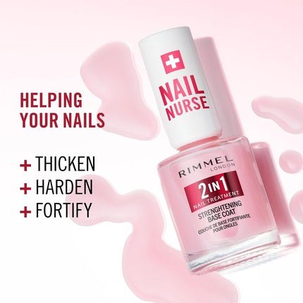 Rimmel London Nail Nurse 2 in 1 Base Coat and Strengthener - Maison des fragrances