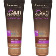 Rimmel London Sun Shimmer Instant Tan bronze make - up for immediate tan 002 Medium Matte 125ml - Maison des fragrances