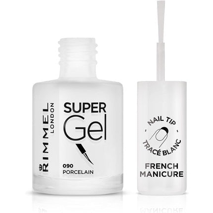Rimmel London Super Gel French Manicure Nail Tip Whitener 90 Porcelain 12ml - Maison des fragrances