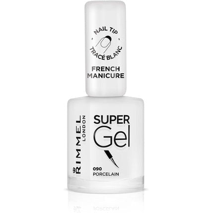 Rimmel London Super Gel French Manicure Nail Tip Whitener 90 Porcelain 12ml - Maison des fragrances