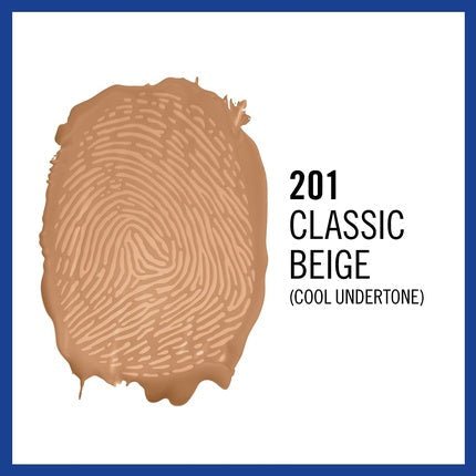 Rimmel Match Perfection Spf20 Foundation Adapted To Skin 201 Classic Beige 30ml - Maison des fragrances