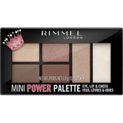 Rimmel Mini Power Palette Eyeshadow Lip Gloss Cheeks Highlighter 003 Queen 6.8g - Maison des fragrances