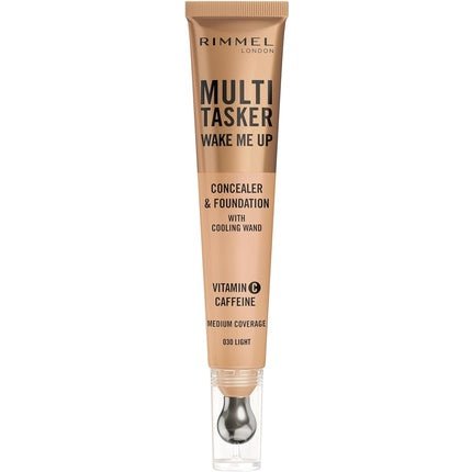 Rimmel Multi - Tasker Wake Me Up Foundation And Concealer With Brightening Effect 030 Light 20ml - Maison des fragrances