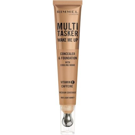 Rimmel Multi - Tasker Wake Me Up Foundation & Concealer 20ml 060 Light Honey - Maison des fragrances