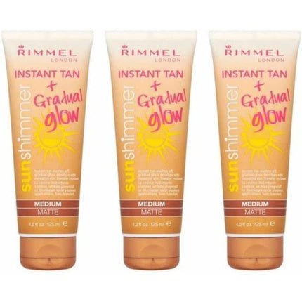 Rimmel Sun Shimmer Instant Tan + Gradual Glow Medium Matte 125ml - Maison des fragrances